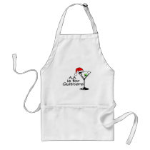 AA Is For Quitters Christmas Martini Apron