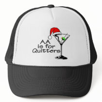 AA Is For Quitters Christmas Martini Trucker Hat