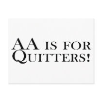 AA Is For Quitters postcards by TorrDenaIndians AA Is For Quitters postcards