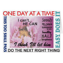 AA slogans anniversary card