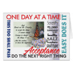 AA slogans anniversary card