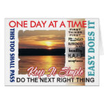 AA slogans anniversary card