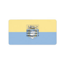 Aachen, Germany flag Personalized Address Label