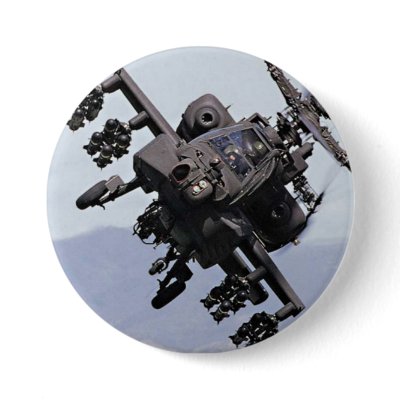 Aapache Attack Helicopter Pinback button