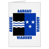 Aargau Switzerland Canton Flag Greeting Card