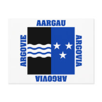 Aargau Switzerland Canton Flag Postcards