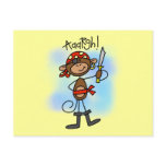 Aargh Monkey  Pirate Tshirts and Gifts Postcard