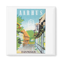AARHUS, Danmark magnets by vintagegiftmall AARHUS, Danmark magnets