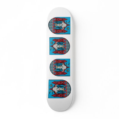 aarhus, Denmark Skateboard Deck by bestflag