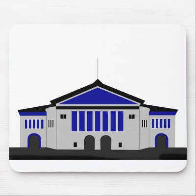 Aarhus Theater - grey Mouse Mats by lonvig
