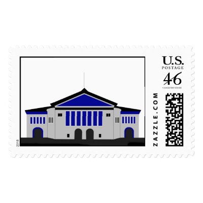 Aarhus Theater - grey Postage Stamp by lonvig
