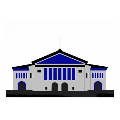 Aarhus Theater - grey Print by lonvig