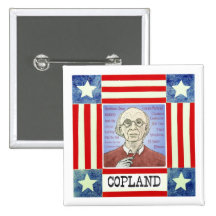 Aaron Copland button / badge