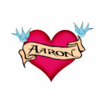 Aaron - Custom Heart Tattoo T-shirts &amp; Gifts