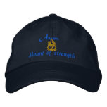 Aaron Name With Hebrew Meaning Navy Embroidered Baseball Caps