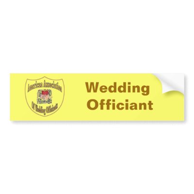 AAWO Wedding Officiant Bumper Sticker