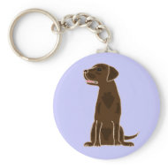 AB- Chocolate Labrador Keychain keychain