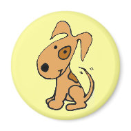 AB- Cute wagging pup design magnet magnet