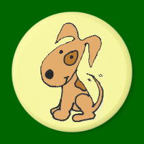 AB- Cute wagging pup design magnet magnets