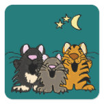 AB- Funny Singing Cats Stickers
