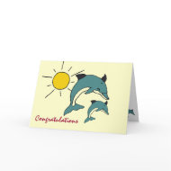 AB- Leaping Dolphins Congratulations Card card