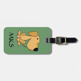 AB- Yellow Labrador Custom Luggage Tag