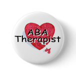 ABA Therapist (Hrt Puzzle) Pinback Buttons