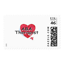 ABA Therapist (Hrt Puzzle) Postage Stamps