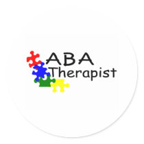 ABA Therapist (PP) Round Stickers