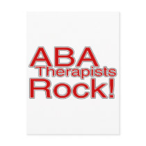 ABA Therapist Rock Postcard