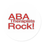 ABA Therapist Rock Round Stickers