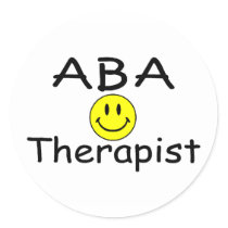 ABA Therapist (Smiley) Round Sticker