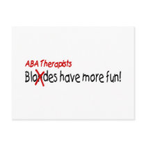 ABA Therapists Have More Fun Post Cards