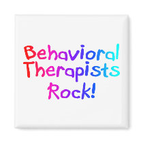 ABA Therapists Rock (Bright) Fridge Magnets