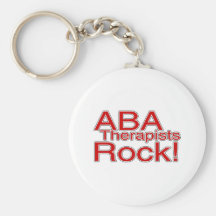 ABA Therapists Rock (Red) Key Chain