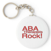 ABA Therapists Rock (Red) Key Chain
