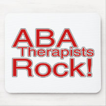ABA Therapists Rock (Red) Mouse Pad