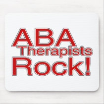 ABA Therapists Rock (Red) Mouse Pad