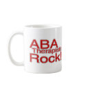 ABA Therapists Rock (Red) mugs