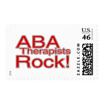 ABA Therapists Rock (Red) Postage
