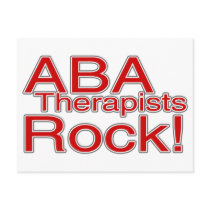 ABA Therapists Rock (Red) Post Cards