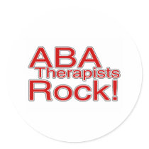 ABA Therapists Rock (Red) Round Sticker