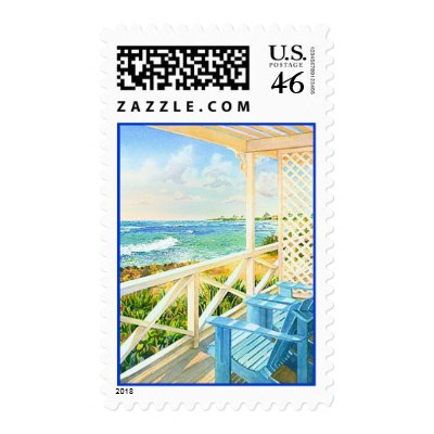 Abaco InnCounter Postage Stamp by BarbaraBayerArt