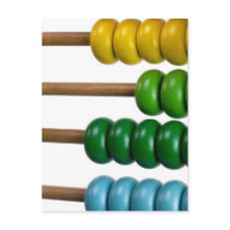 Abacus for kids postcard