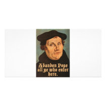 Abandon Pope All Ye Who Enter Here Customized Photo Card