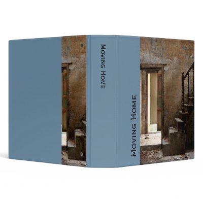 Abandoned blue Moving Home Vinyl Binders by floatinglemonsphotos