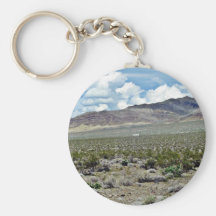 Abandoned House On Desert Floor Keychains