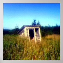 Abandoned Outhouse Poster