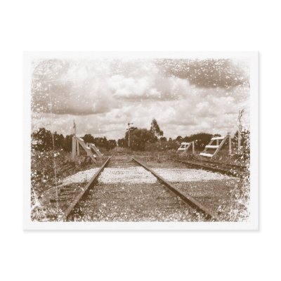 Abandoned Train Line Postcard by gritfx_postcards
