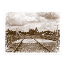 Abandoned Train Line Postcard postcards